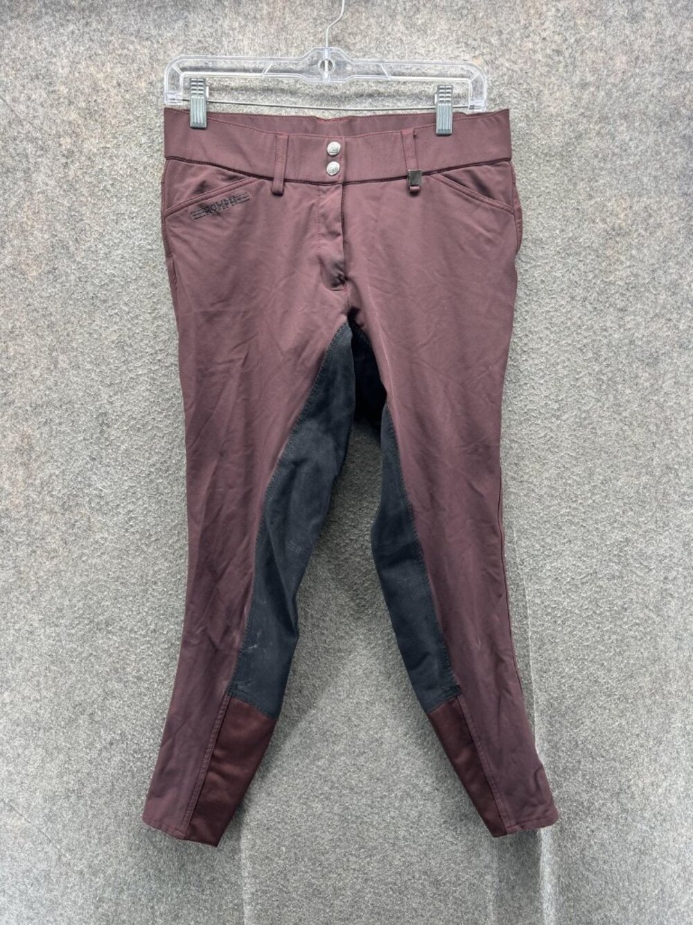 Romfh Pants Womens 28R Red Twill Ankle Riding Breeches Stretch Pockets Horseback
